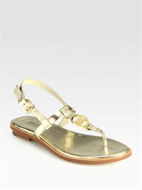 michael kors gold gladiator sandals|Michael Kors gold sandals sale.